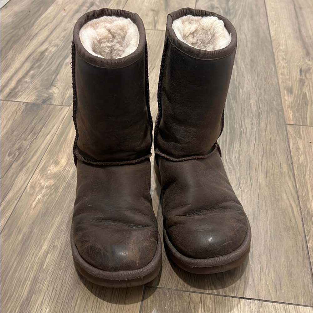 UGG Brown Winter & Rain Boots with Fluffy Lining
